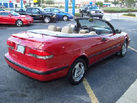 Red Saab Convertible